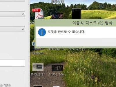 '포맷을 완료할 수 없습니다' USB 마지막 복구방법