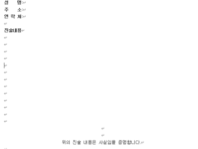 진술서(기본)
